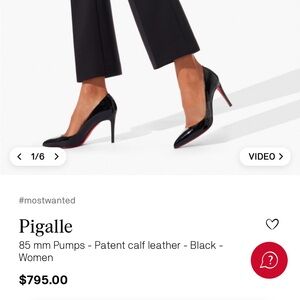 Louboutin Patent black Pigalle pumps